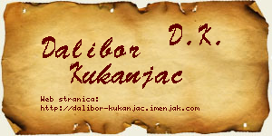 Dalibor Kukanjac vizit kartica